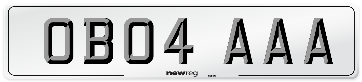 OB04 AAA Number Plate from New Reg